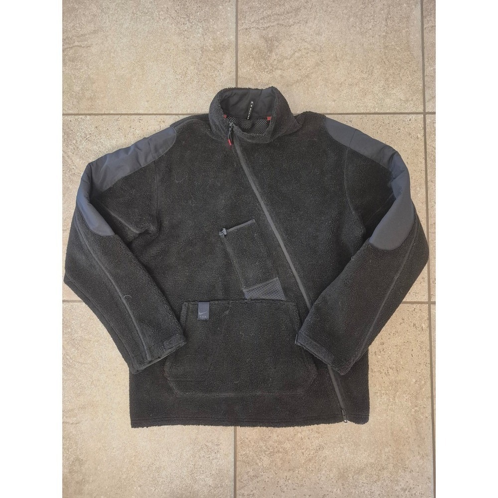 Nike x Matthew M William Black Sherpa Jacket Assymetrical Zip - Medium‎ - Picture 2 of 15